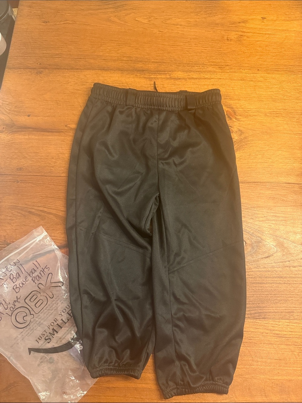 Kids Black Athletic Jogger Pants with Elastic Waistband